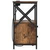 vidaXL Armario de Noche con caj&oacute;n 2 pcs Roble ahumado 40 x 31 x 60 cm