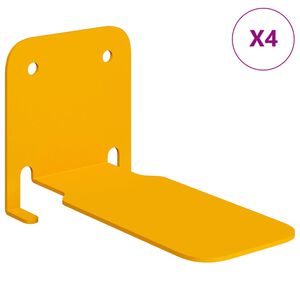 vidaXL Estante Flotante Invisible 4 uds. Amarillo Mostaza