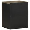 vidaXL Mueble de baño de pared de madera maciza mango negro 38x33x48cm
