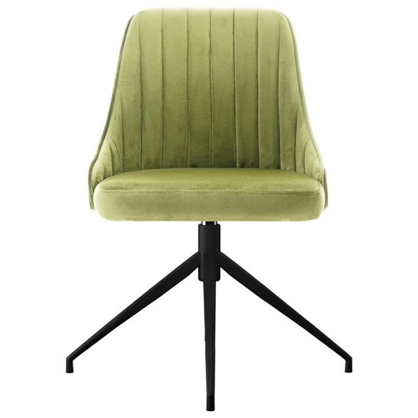 vidaXL Sillas de comedor 4 unidades terciopelo verde claro