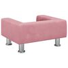 vidaXL Cama para perros de terciopelo rosa 50x40x26,5 cm