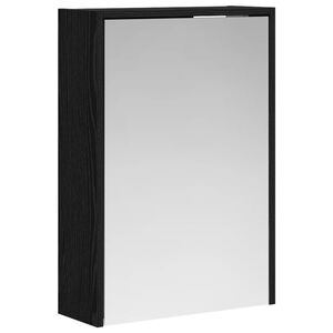vidaXL Armario con espejo de ba&ntilde;o Roble Negro 43 x 16 x 62.5 cm