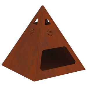 vidaXL Hoguera Marr&oacute;n 50 x 50 x 51 cm Acero autopatinable