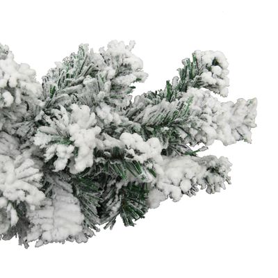 vidaXL Guirnalda navideña con LED y nieve 20 m PVC verde
