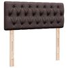 vidaXL Cama box spring con colch&oacute;n tela marr&oacute;n oscuro 120x200 cm