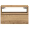 vidaXL Mesita de noche de pared roble artesano 45x26x28,5 cm