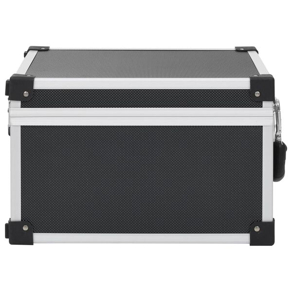 vidaXL Maletín para 40 CD aluminio y ABS negro