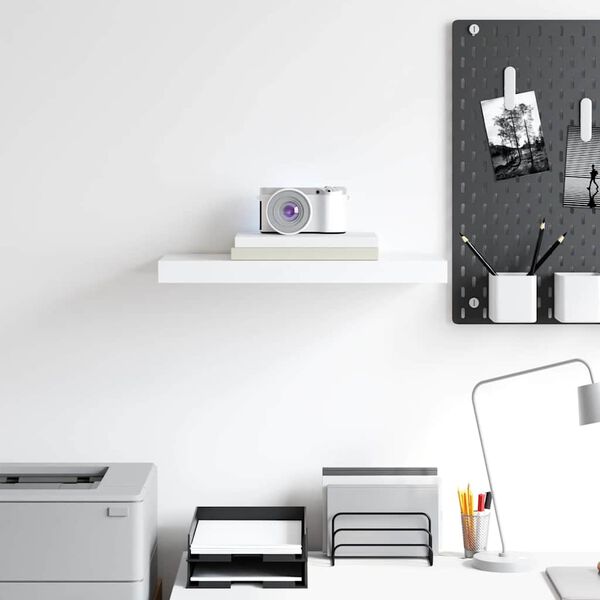 vidaXL Estante flotante de pared MDF blanco 50x23x3,8 cm