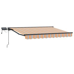 vidaXL Armaz&oacute;n de toldo manual con LEDs 3 x 2,5 m