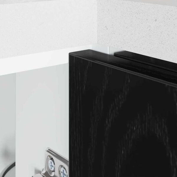 vidaXL Gabinete Base de Esquina de Cocina con puerta Roble negro
