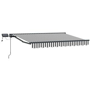 vidaXL Armaz&oacute;n de toldo manual con LEDs Antracita y Blanco 3,5 x 2 m