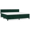 vidaXL Cama box spring con colch&oacute;n terciopelo verde oscuro 200x200 cm