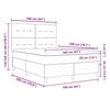 vidaXL Cama tipo Box Spring Gris oscuro 160 x 200 cm Terciopelo