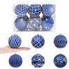 vidaXL Conjunto de bolas de Navidad XL 12 uds. Azul y Blanco 10 cm