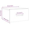 vidaXL Mesitas de noche de pared 2 uds color roble Sonoma 35x35x20 cm