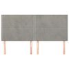 vidaXL Cabecero gris claro 160x5x118/128 cm terciopelo