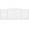 vidaXL Cesta gaviones forma arco hierro galvanizado 400x30x140/160 cm