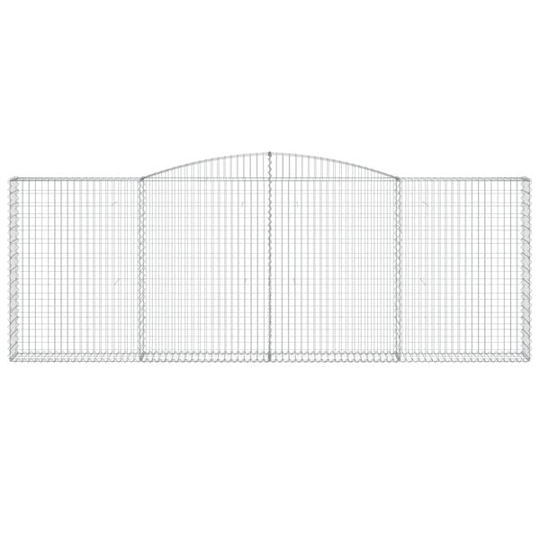 vidaXL Cesta gaviones forma arco hierro galvanizado 400x30x140/160 cm