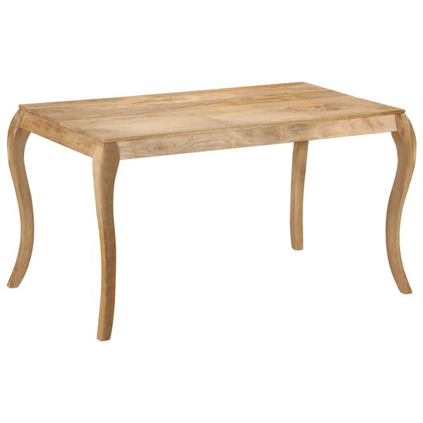vidaXL Mesa de comedor de madera maciza de mango 135x75x76 cm