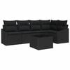 vidaXL Conjunto de sof&aacute;s de jard&iacute;n 6 pcs Negro rat&aacute;n sint&eacute;tico