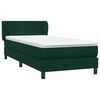 vidaXL Cama box spring con colch&oacute;n terciopelo verde oscuro 80x220 cm