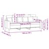 vidaXL Sof&aacute; de 3 plazas de tela crema 180 cm