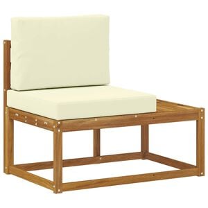 vidaXL Sof&aacute; de esquina exterior con coj&iacute;n Natural 91 x 63 x 73 cm