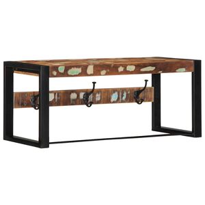 vidaXL Perchero multicolor madera maciza reciclada 80x35x35 cm