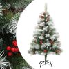 vidaXL &Aacute;rbol de Navidad artificial con pi&ntilde;as y bayas 120 cm