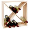 vidaXL Botellero de madera maciza de pino 62x25x62 cm
