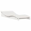 vidaXL Tumbona de madera maciza de pino blanca 205x80x31,5 cm