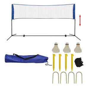 vidaXL Red de b&aacute;dminton con volantes 300x155 cm