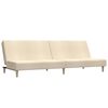 vidaXL Sof&aacute; cama de 2 plazas tela color crema