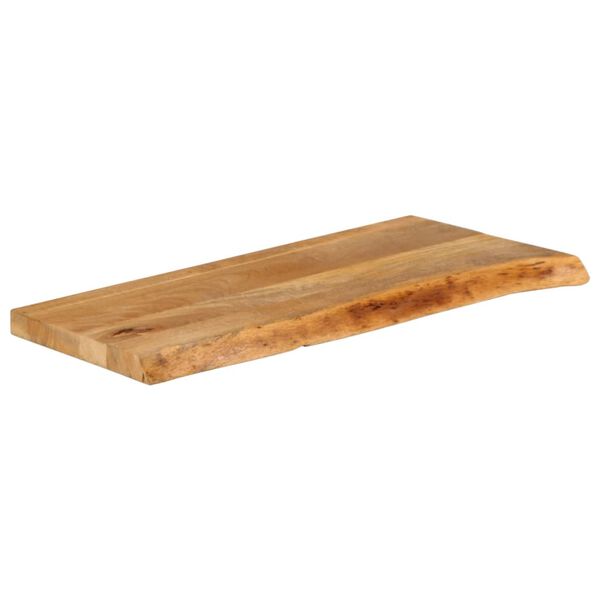 vidaXL Tablero de mesa borde natural madera maciza mango 80x20x2,5 cm