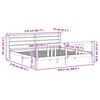 vidaXL Estructura de cama con cabecero madera maciza de pino 200x200cm