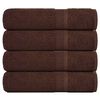 vidaXL Toallas de mano FROGN 4 uds marr&oacute;n 50x100 cm 360 g/m&sup2;