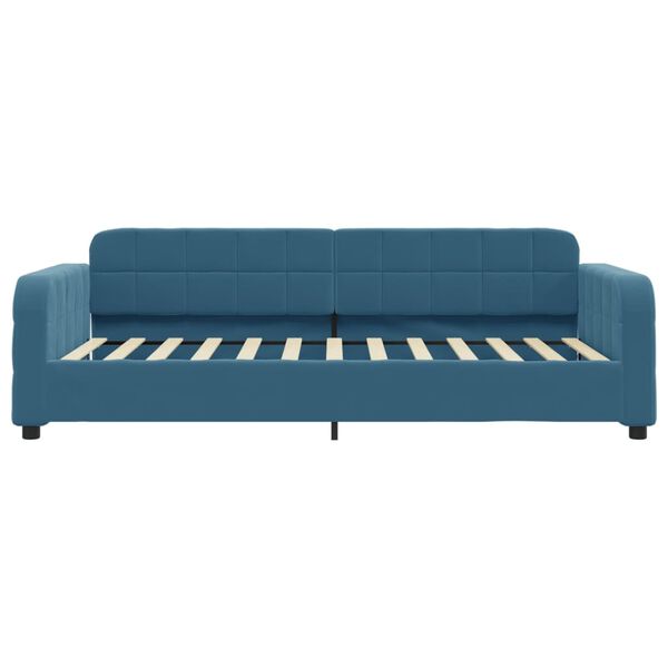 vidaXL Sof&aacute; cama con colch&oacute;n terciopelo azul 80x200 cm