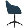 vidaXL Silla de comedor giratoria 6 uds terciopelo azul