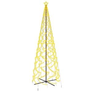 vidaXL &Aacute;rbol de Navidad c&oacute;nico 1400 LED blanco c&aacute;lido 160x500 cm