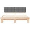 vidaXL Estructura de Cama con Cabecera Tapizada Gris Claro