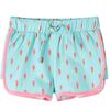 vidaXL Pantalones cortos infantiles con cord&oacute;n menta claro 128