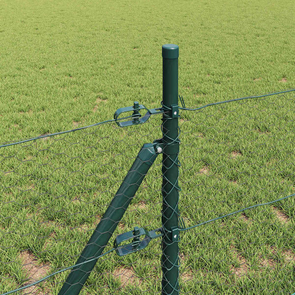 vidaXL Poste de Valla Gris 100 x 0,4 m (malla de 25 mm) Acero y PVC