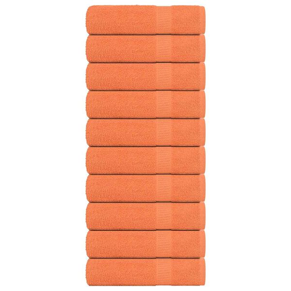vidaXL Toallas de ba&ntilde;o FROGN 10 uds naranja 100x150 cm 360 g/m&sup2;