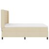 vidaXL Cama tipo Box Spring con colch&oacute;n Crema 190 x 140 cm tela