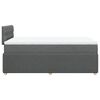 vidaXL Cama box spring con colch&oacute;n tela gris oscuro 120x200 cm