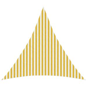 vidaXL Toldo Vela 4 x 4 x 4 m HDPE Triangular Amarillo y blanco
