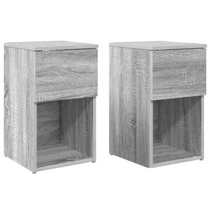 vidaXL Mueble cama 2 pcs Gris Sonoma 29 x 31,5 x 49 cm