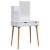 vidaXL Conjunto de Mesa de Tocador FAUSKE 3 pcs Blanco