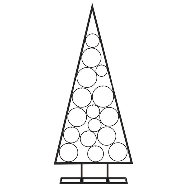vidaXL &Aacute;rbol de Navidad para decoraci&oacute;n metal negro 125 cm