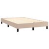 vidaXL Cama box spring con colchón cuero sintético capuchino 120x200cm